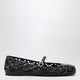 Valentino Garavani Black Vlogo Signature Rubber Ballet Flats