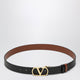 Valentino Garavani Reversible Vlogo Signature Belt In Black / Caramel