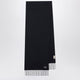 Valentino Garavani Navy Blue Scarf With Vlogo Embroidery