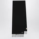 Valentino Garavani Black Scarf With Vlogo Embroidery