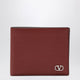 Valentino Dark Red Vlogo Signature Bi-Fold Wallet