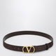 Valentino Garavani Vlogo Signature Belt In Ebony Suede