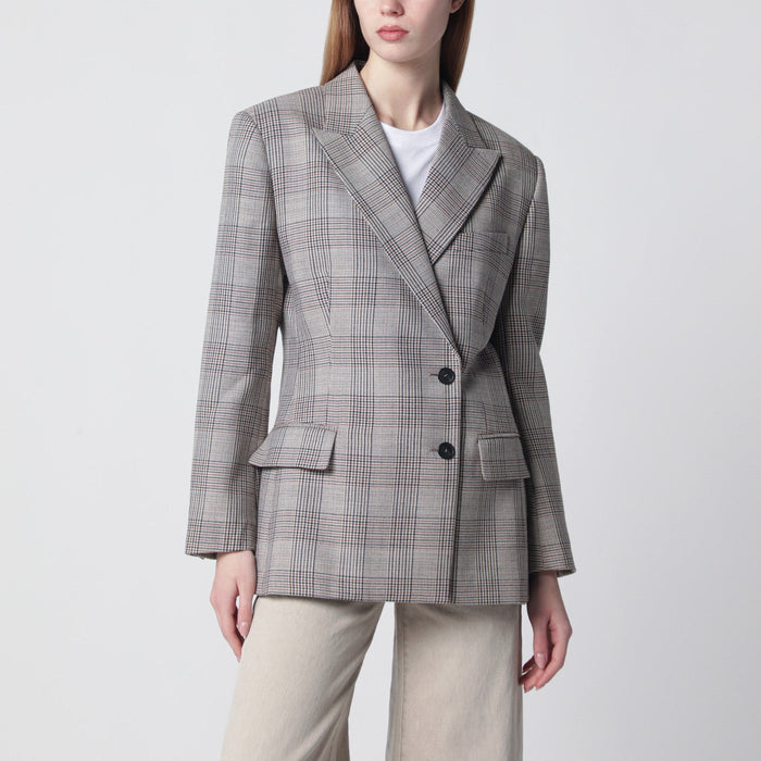 Anine Bing Asymmetric Prince Of Wales Jacket