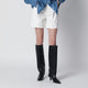Anine Bing Ecru Kat Denim Shorts