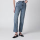 Anine Bing High-Rise Jeans In Light-Wash Cotton Denim