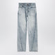 Balenciaga Twisted-Seam Jeans In Faded Light Blue Denim