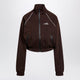 Balenciaga Techwear Zipup Jacket In Mocha Dry Fleece