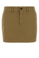 Balenciaga Khaki Denim Mini Skirt