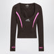Balenciaga Techwear Top In Khaki/Neon Pink Technical Fabric