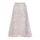 Alberta Ferreti Printed Organza Midi Skirt
