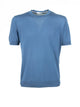 Paolo Pecora Light Blue Cotton And Silk T-Shirt
