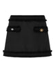 Moschino Couture Black Wool Boucle Stretch Skirt