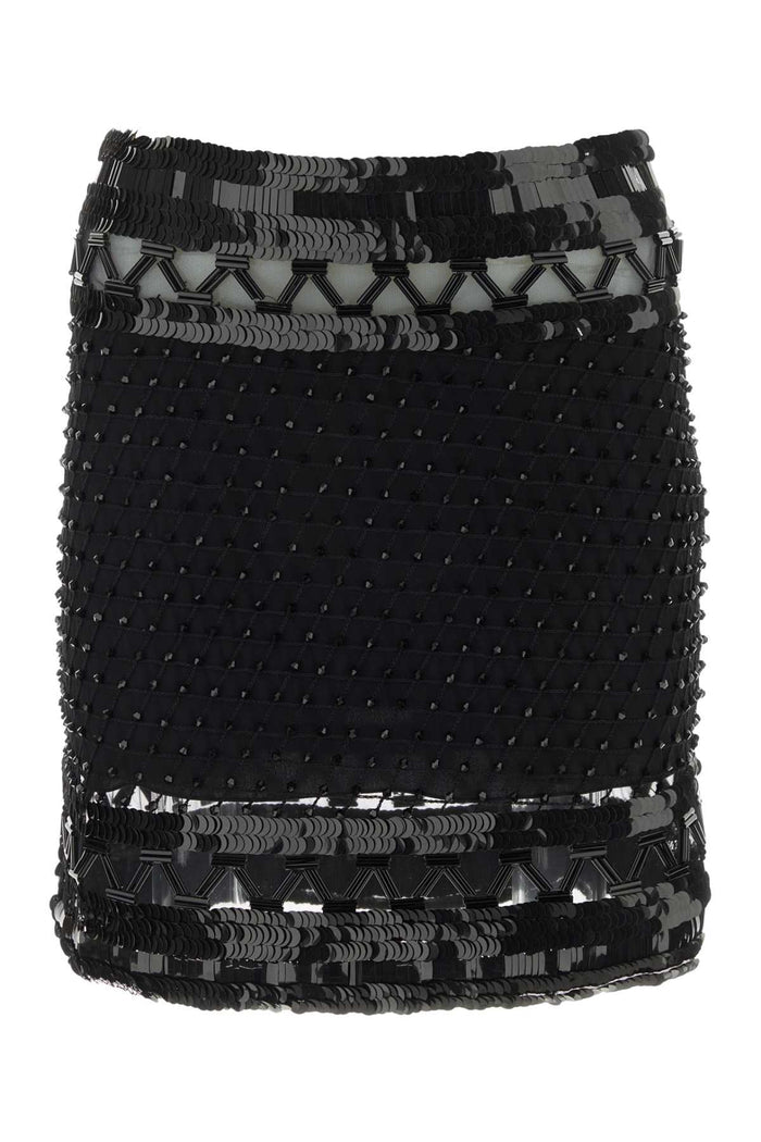 Alberta Ferreti Embellished Mesh Mini Skirt