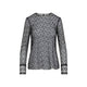 Alberta Ferreti Black L/S Pois Tulle Top