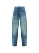 Moschino Couture Denim Blu Di Cotone Con Resinature