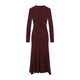 Alberta Ferreti Red Satin Midi Dress
