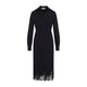 Alberta Ferreti Black Tropical Midi Dress