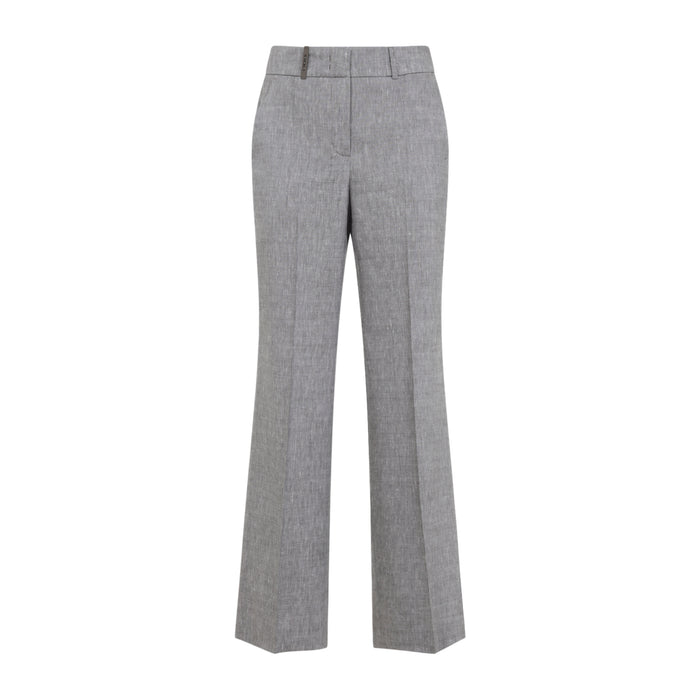 Peserico Wool Blend Flannel Trousers