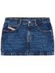Diesel Oxford Blue Straight Denim Skirt