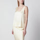 Anine Bing Lea Top In Buttercolored Silk