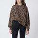 Anine Bing Miles Hoodie With Leopard Print