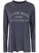 Anine Bing "Ivan" Long Sleeve Paris Stencil