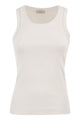 Peserico Cotton Jersey Vest Top With Shiny Thread