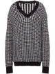 Alberta Ferreti Black Oversized Viscose Sweater