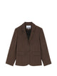 Ganni Pinstriped Wool Blazer