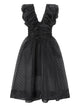 Ganni Flocked Organza Long Dress