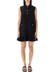 Ganni Ganni Twill Suiting Black Mini Dress