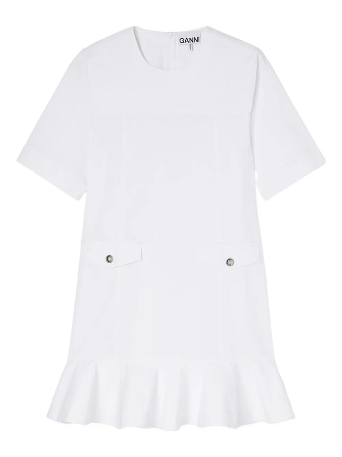 Ganni Strech Cotton Mini Dress