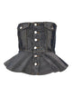 Ganni Top Sm Denim Silver Boot Roller