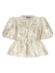 Ganni 'Satin Peplum' Blouse