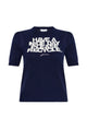 Ganni Slogan-Print Puff-Sleeve T-Shirt
