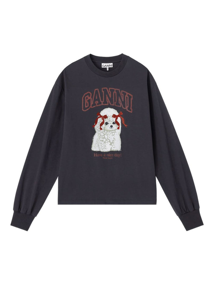 Ganni Long-Sleeve Sweatshirt