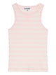 Ganni Pink Tank Top Natural Stripes