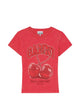 Ganni Future Baby Fit Cherry T-Shirt -  - Cotton - Red