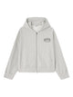 Ganni Logo-Print Zip-Up Hoodie