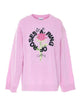 Ganni Pink Graphic Wool Sweater