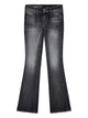 Diesel Black Cotton Elastane Flared Jeans