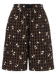 Ganni 'Check Flower' Bermuda Shorts