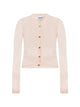Ganni Pointelle-Knit Logo-Button Cardigan