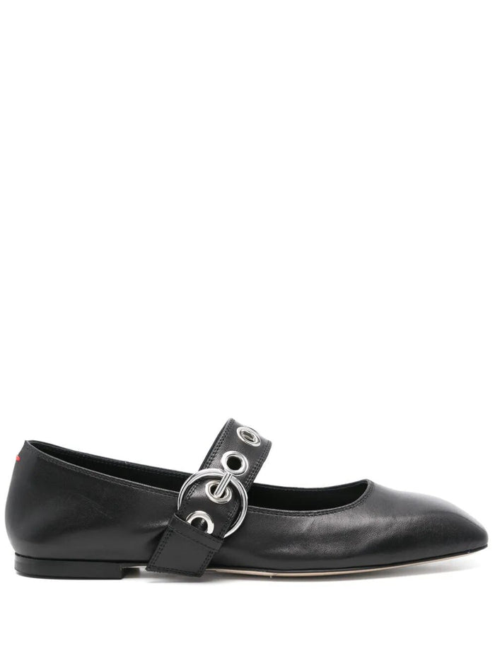 Aeyde Uma Eyelet Nappa Leather Black