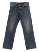 Diesel Blue Cotton Wide Leg Jeans