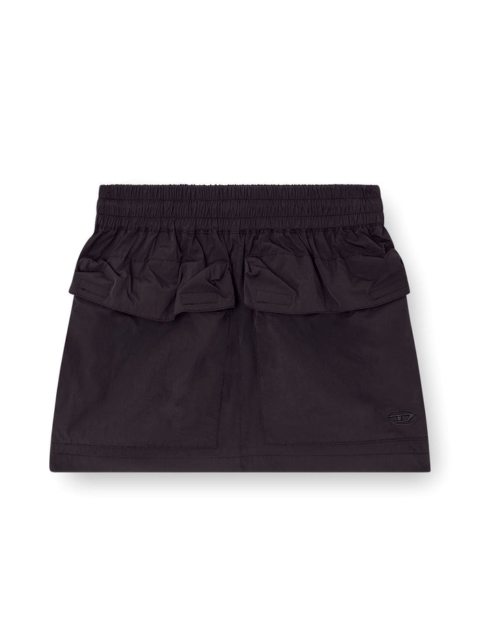 Diesel Crinkled Nylon Mini Skirt