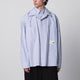 Maison Mihara Yasuhiro Double-Layer Cotton Shirt In Light Blue Stripes