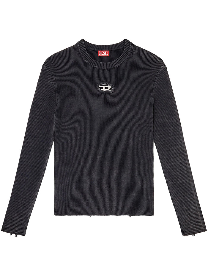 Diesel Black Cotton Nylon Sweater