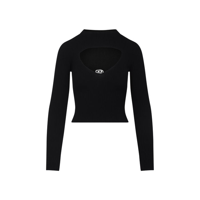 Diesel Ribbed Top With Keyhole Neckline