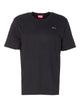 Diesel Black Logo Plaque Cotton T-Shirt
